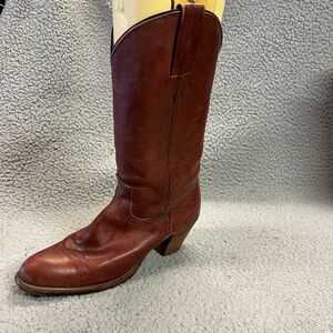 Vintage Frye Leather Boots Mens 8B Narrow Brown Campus 7983 Made in USA